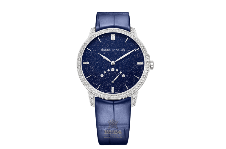 Harry Winston Midnight Collection Watch MIDARS39WW001 39 mm White gold Case Dark blue Dial