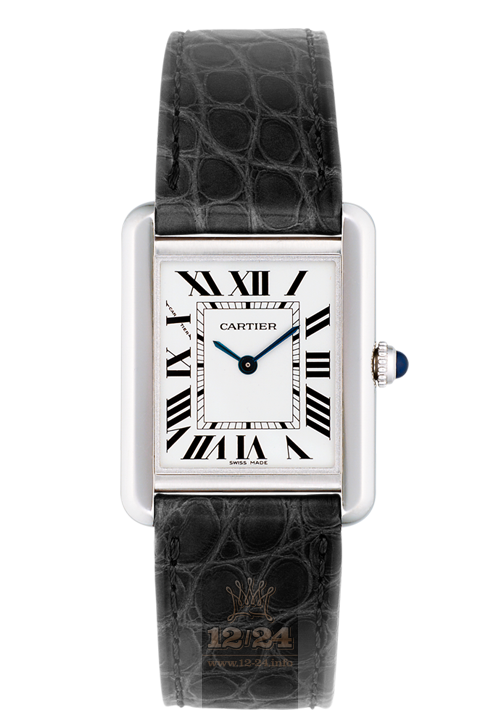 Cartier Tank Watch W5200005 31 mm Stainless steel Case Silver Dial