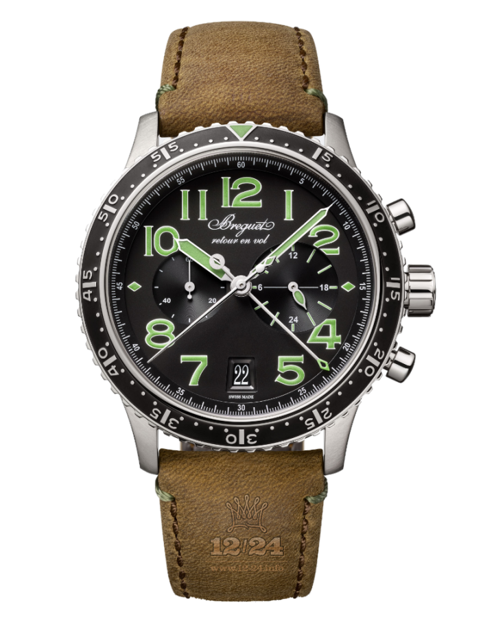 Breguet Type XX / Type XXI Watch 3815TI/HM/3ZU 42 mm Titanium Case Black Dial
