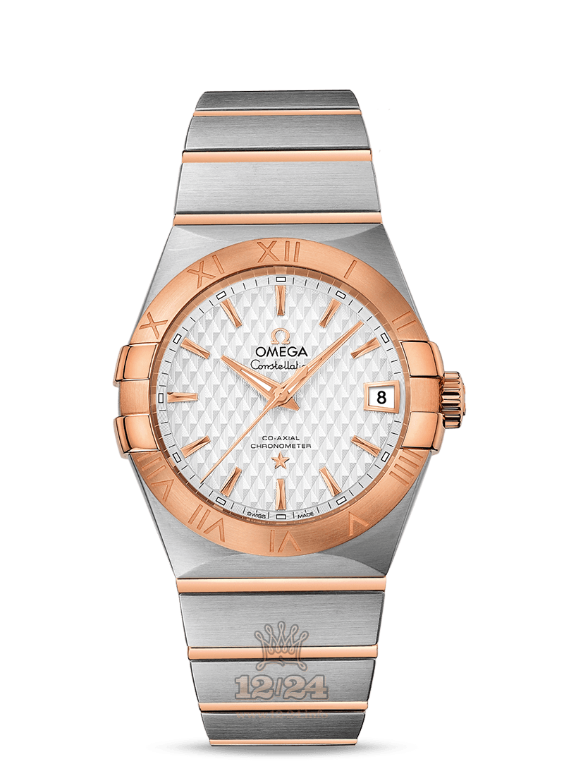 Omega Constellation Watch 123.20.38.21.02.008 38 mm Steel / Pink gold Case Silver Dial