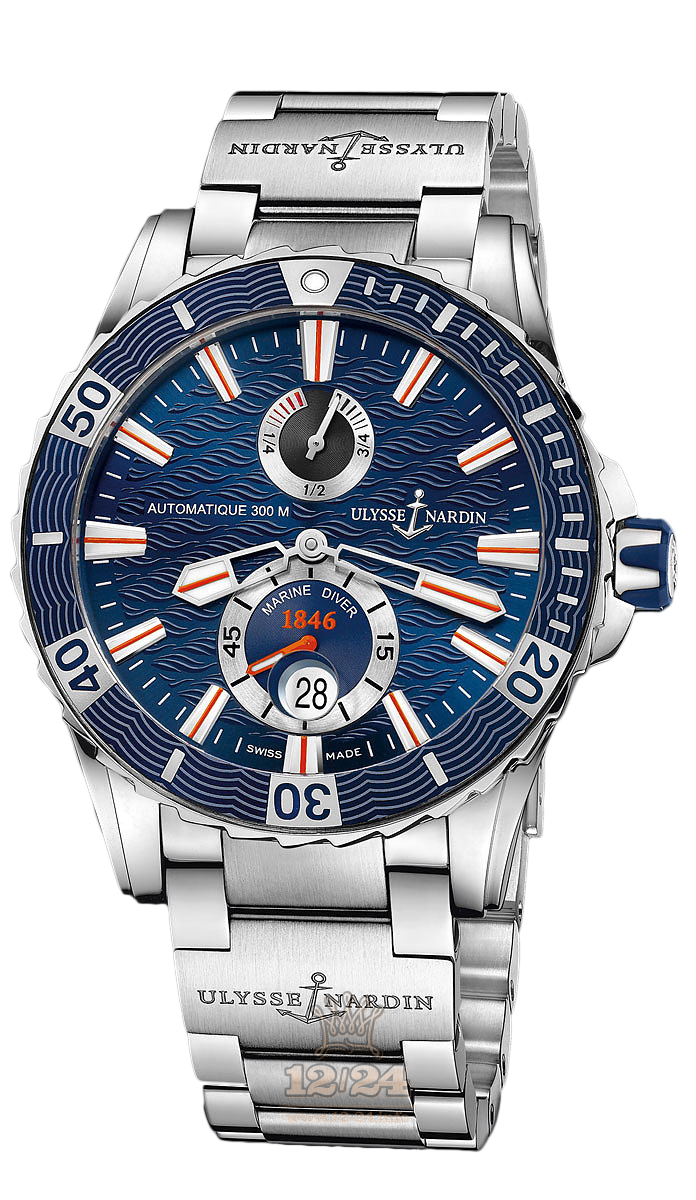 Ulysse Nardin Diver Watch 263-10LE-7M/953-BQ 44 mm Stainless steel Case Blue Dial