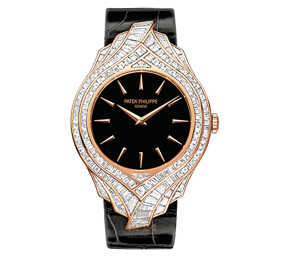 Patek Philippe Calatrava Watch 4895R-001 34 mm Pink gold Case Black Dial