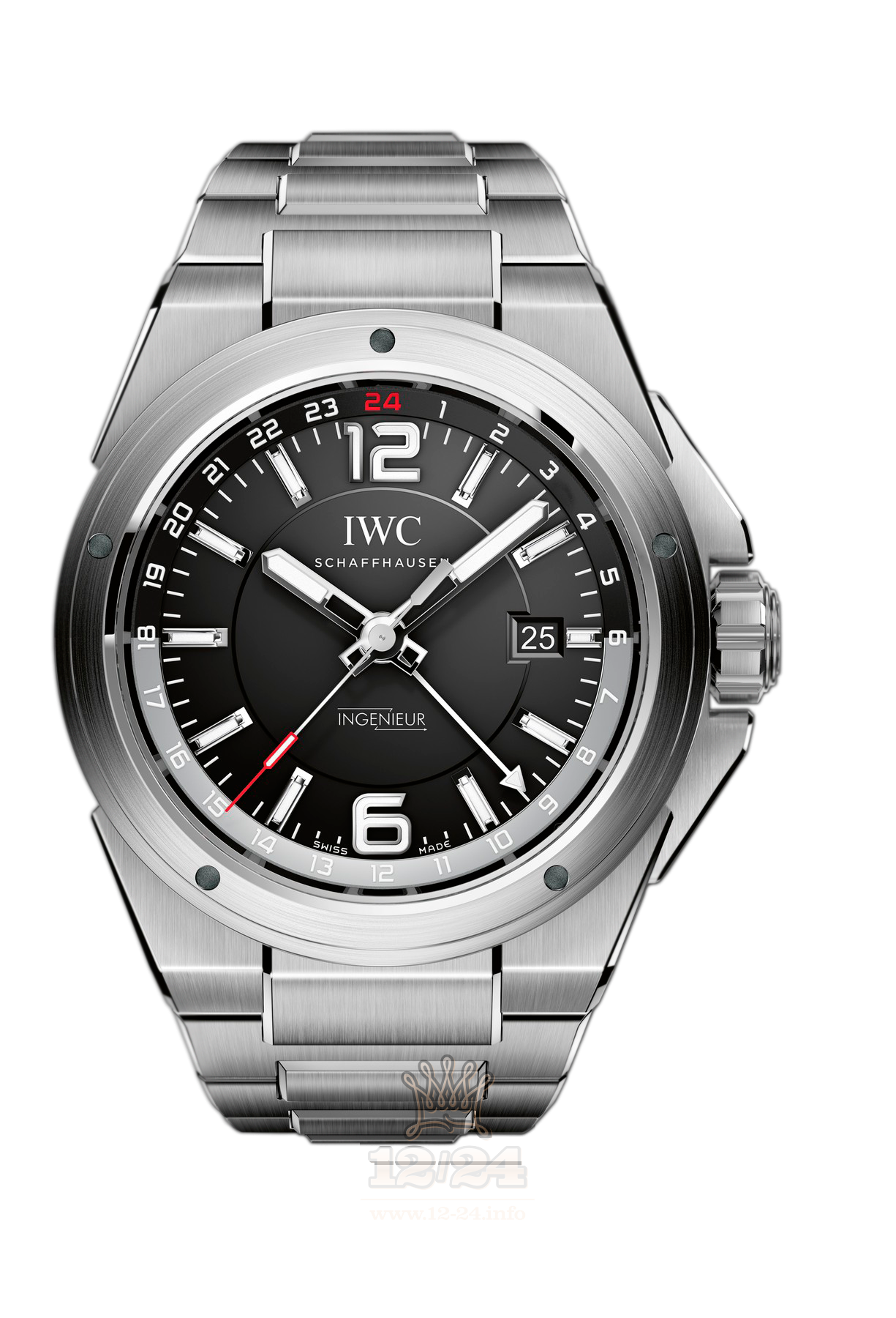 IWC Ingenieur Watch IW324402 43 mm Stainless steel Case Black Dial