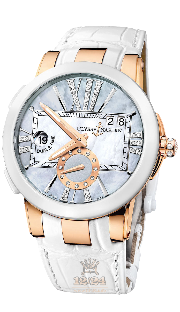 Ulysse Nardin Executive Watch 246-10/392 40 mm Pink gold Ceramics Case Gray Dial