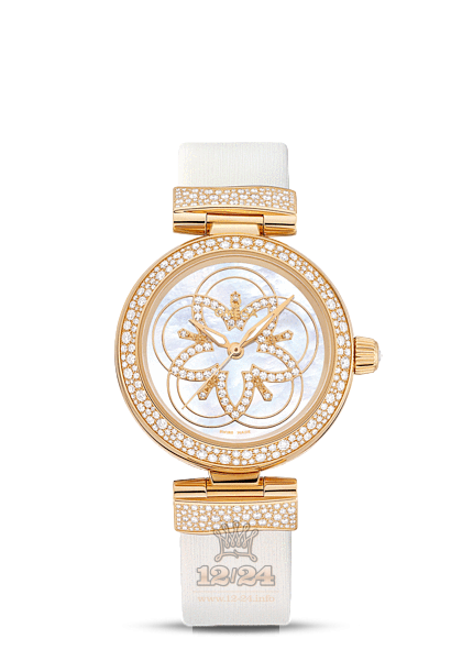 Omega Ladymatic Watch 425.67.34.20.55.005 34 mm Yellow gold Case White Golden Dial