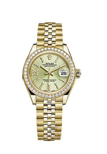 Rolex Datejust Watch 279138rbr-0004 28 mm Yellow gold Case Yellow Green Dial