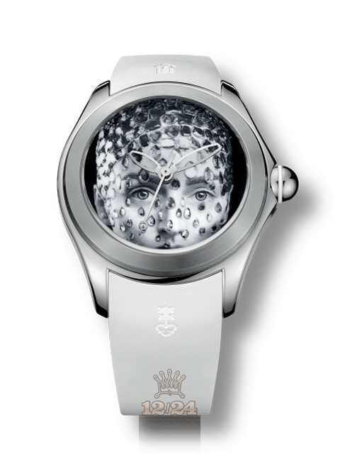Corum Bubble Watch L082/03361 42 mm Stainless steel Case Silver Painted Dial