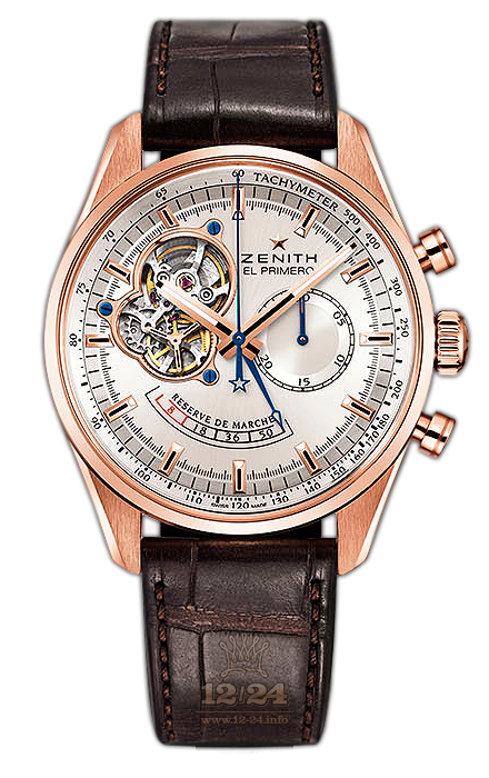 Zenith El Primero Watch 18.2080.4021/01.C494 42 mm Pink gold Case Silver Dial