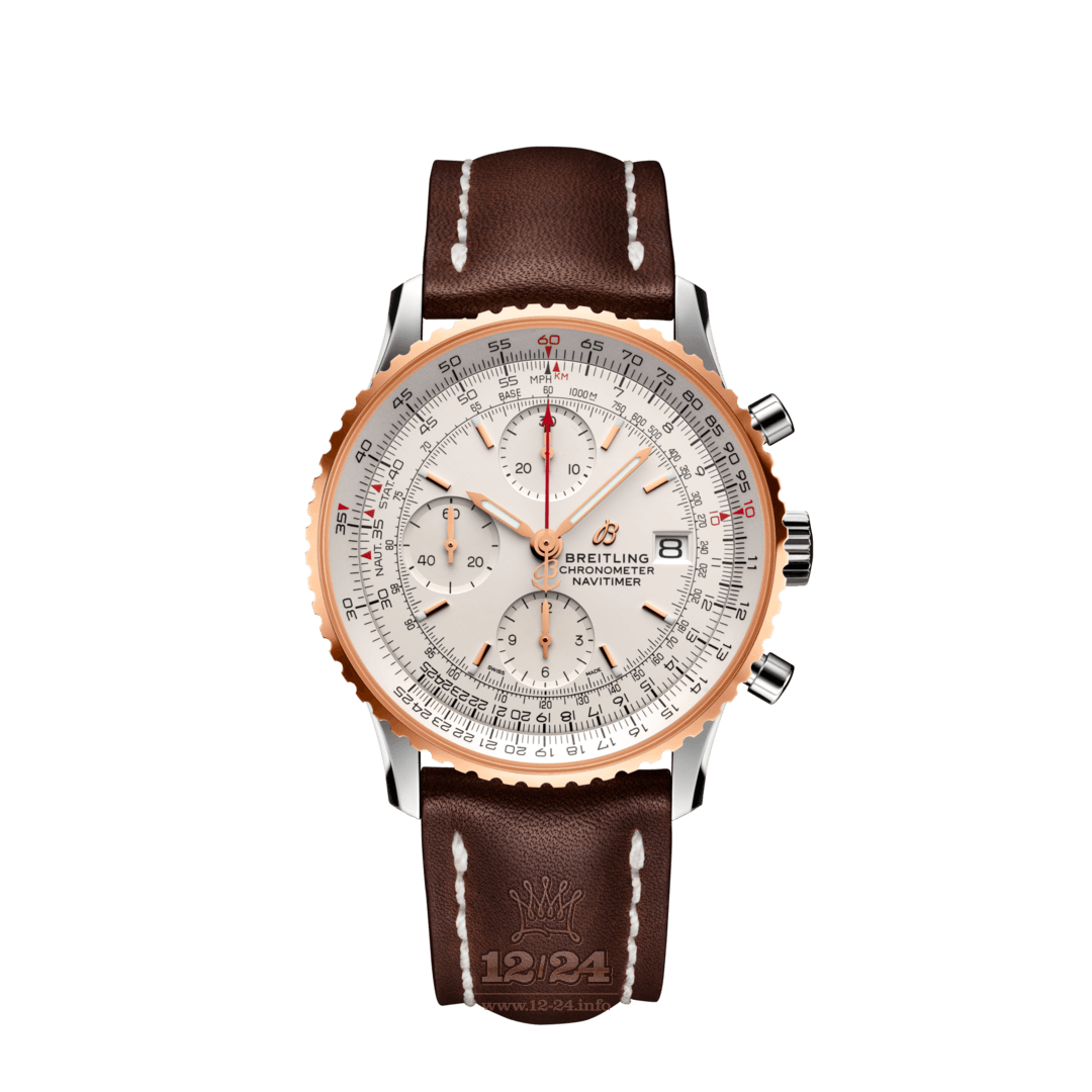 Breitling Navitimer Watch U13324211G1X1 41 mm Stainless steel Red gold Case White Dial