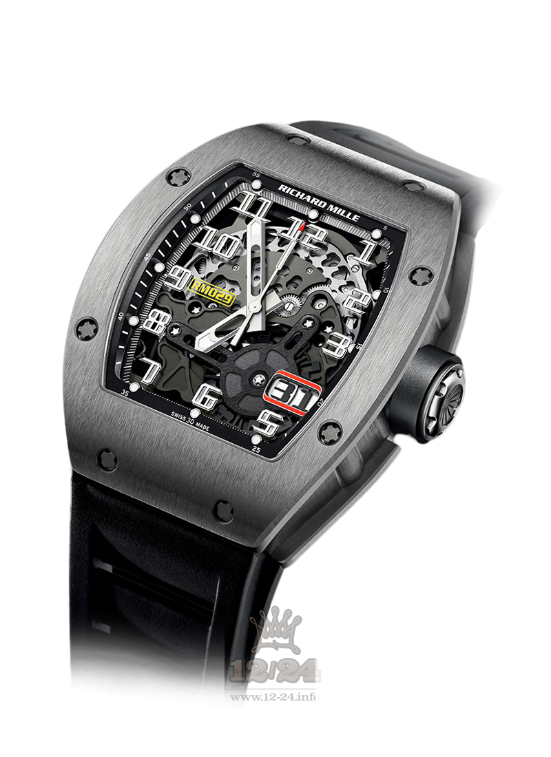 Richard Mille Men's Collection Watch RM 029 Automatic With Oversize Date 48 mm Titanium Case