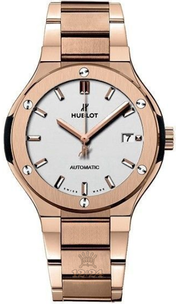 Hublot Classic Fusion Watch 585.OX.2610.OX 33 mm Pink gold Case Purple Dial