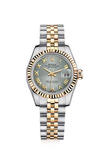 Rolex Lady-Datejust Watch 179173-0185 26 mm Steel / Yellow gold Case Gray Dial