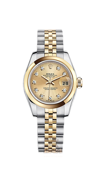 Rolex Lady-Datejust Watch 179163-0064 26 mm Steel / Yellow gold Case Golden Dial