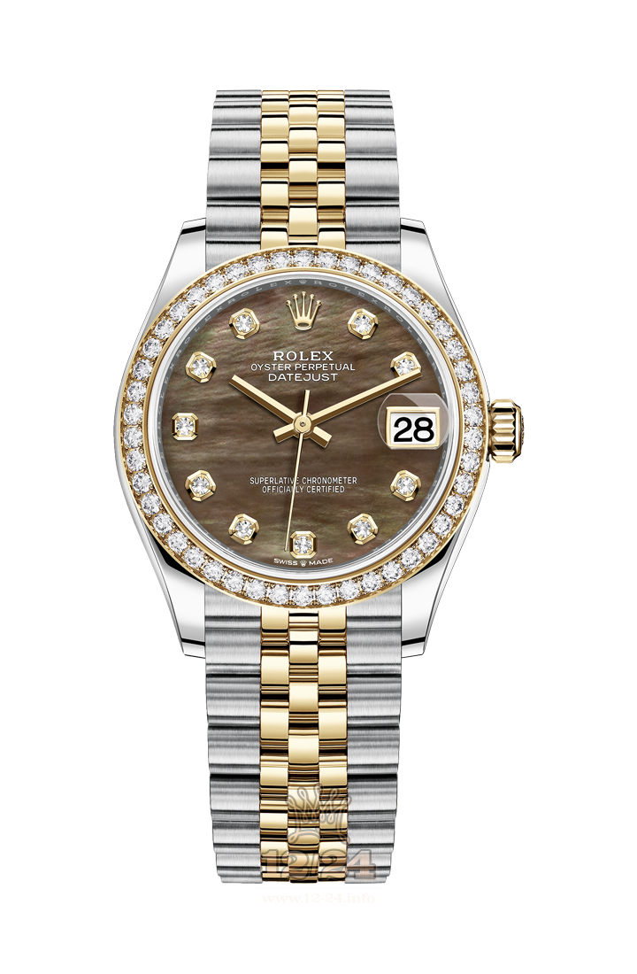 Rolex Datejust Watch 278383rbr-0024 31 mm Steel / Yellow gold Case Black Dial