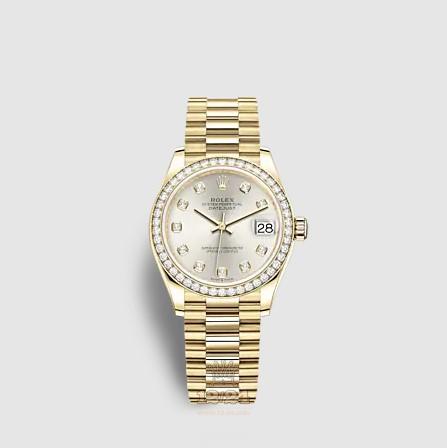 Rolex Datejust Watch 278288rbr-0028 31 mm Yellow gold Case Silver Dial