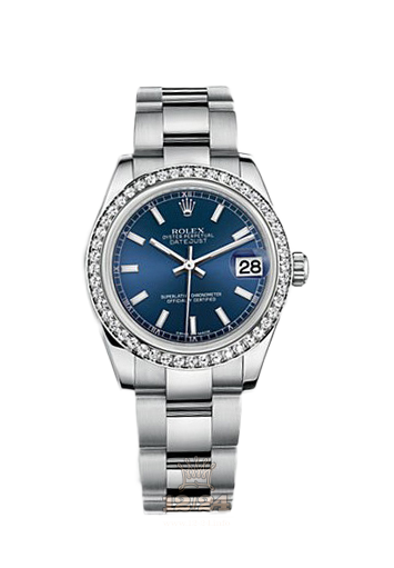 Rolex Datejust Watch 178384-0057 31 mm Steel / White gold Case Dark blue Dial