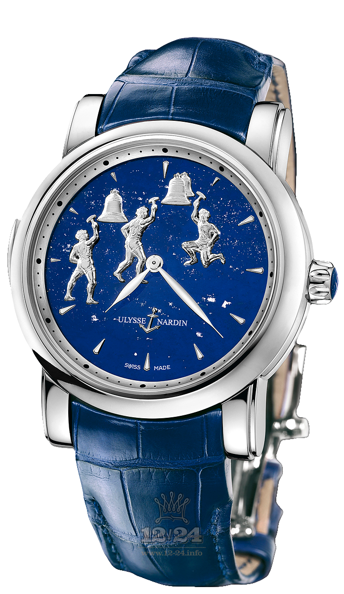 Ulysse Nardin Classic Watch 739-61/E3 42 mm Platinum Case Dark blue Dial