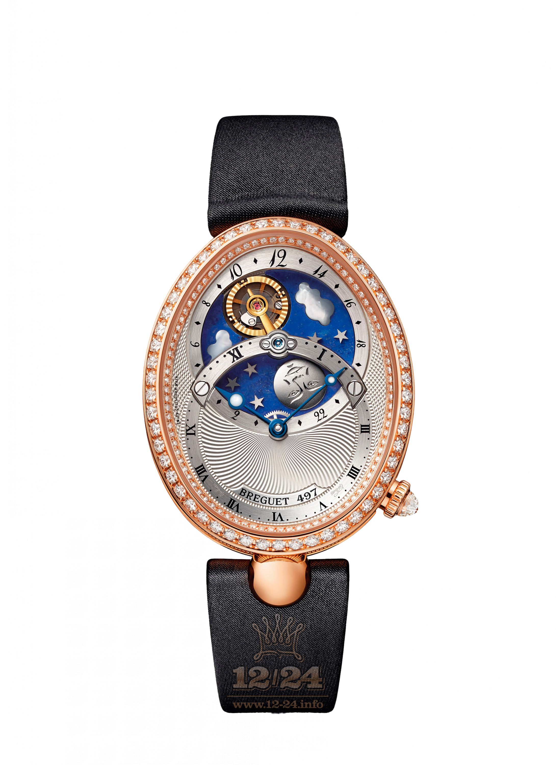 Breguet Reine de Naples Watch 8998BR/11/874/D00D 40 mm Pink gold Case Silver Dark blue Dial