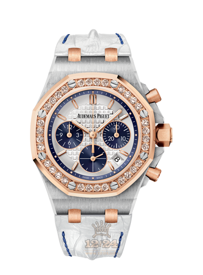 Audemars Piguet Royal Oak Offshore Watch 26234SR.ZZ.D202CR.01 37 mm Steel / Pink gold Case White Dial