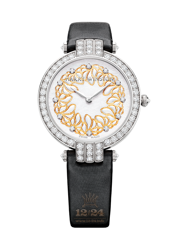 Harry Winston The Premier Collection Watch PRNAHM36WW019 36 mm White gold Case White Golden Dial