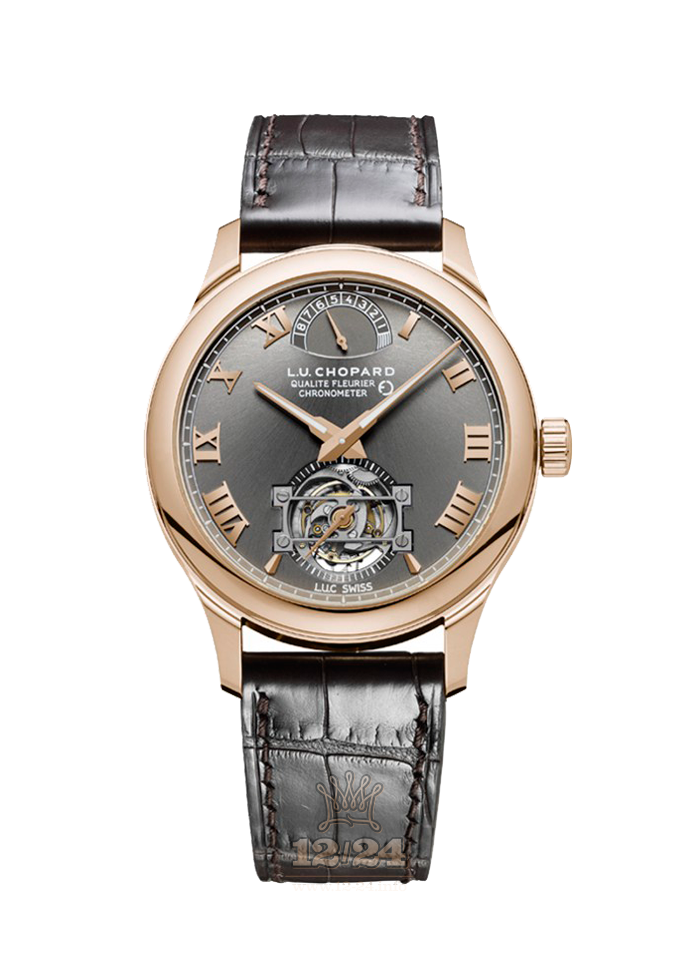 Chopard L.U.C Watch 161929-5006 43 mm Pink gold Case Gray Dial