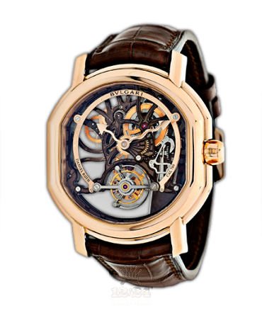 Bvlgari Daniel Roth Watch 101858 BRRP44C11GLTBSK 44 mm Pink gold Case Black Golden Dial