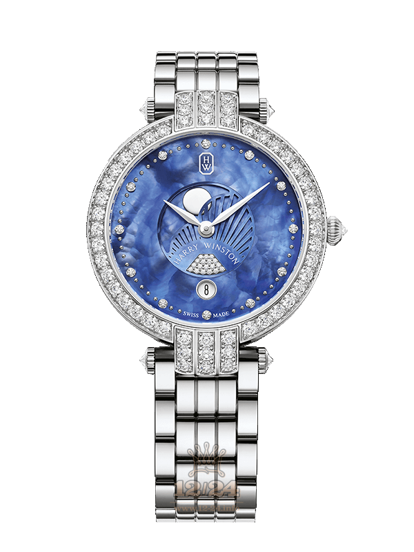 Harry Winston The Premier Collection Watch PRNQMP36WW005 36 mm White gold Case Dark blue Dial