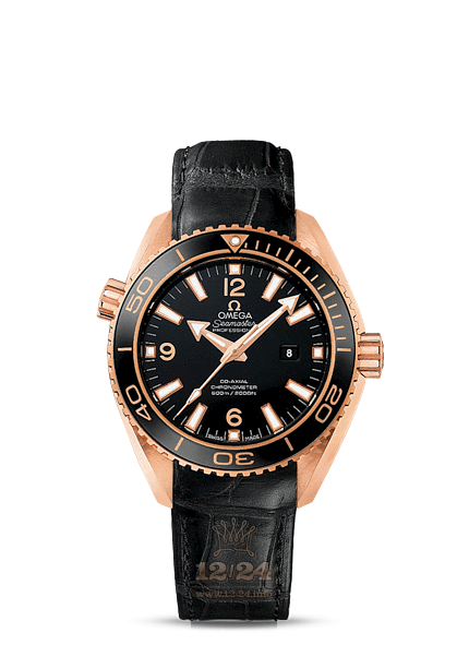 Omega Planet Ocean 600 M Watch 232.63.38.20.01.001 38 mm Pink gold Ceramics Case Black Dial