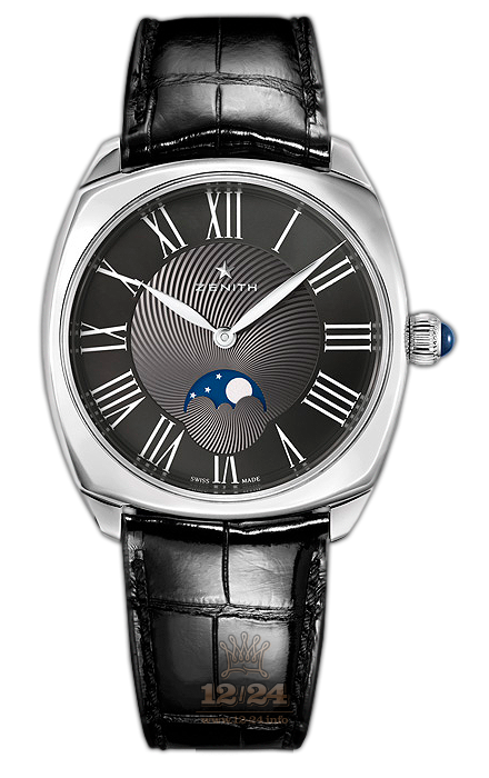 Zenith Moonphase Watch 03.1925.692/21.C714 37 mm Stainless steel Case Gray Dial