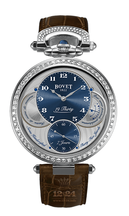 Bovet 19Thirty Watch NTS0001-SD12 42 mm Stainless steel Case Gray Dark blue Dial
