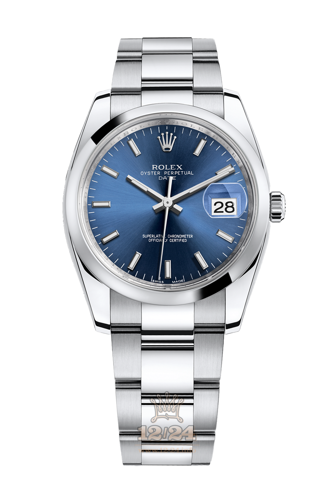 Rolex Datejust Watch 115200-0007 34 mm Stainless steel Case Dark blue Dial