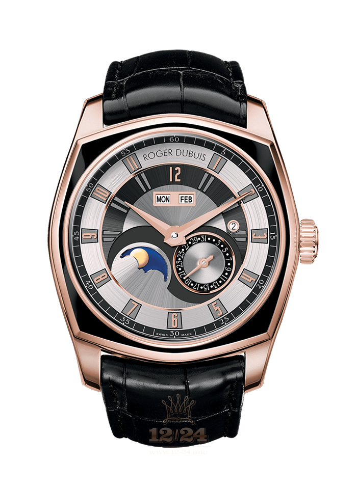 Roger Dubuis La Monegasque Watch RDDBMG0006 44 mm Pink gold Case Black Silver Golden Dial