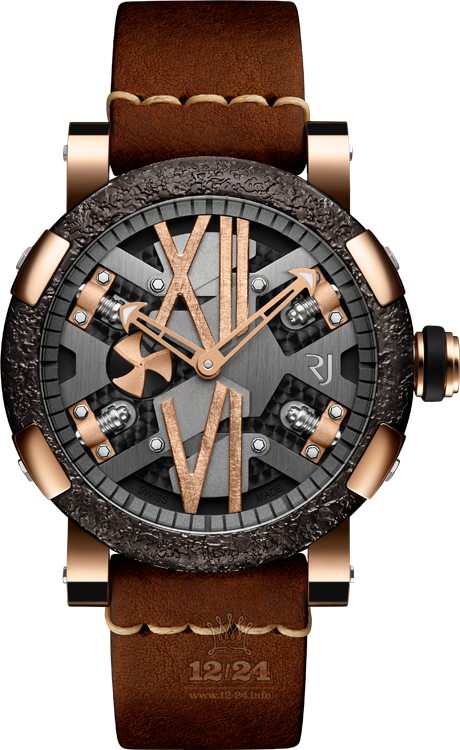 Romain Jerome Sea Watch RJ.T.AU.SP.008.01 46 mm Red gold PVD coating Case Black Dial