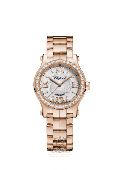 Chopard Happy Sport Watch 274893-5014 30 mm Pink gold Case Gray Dial