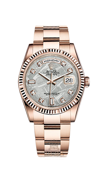 Rolex Day-Date Watch 118235f-0055 36 mm Pink gold Case Gray Dial