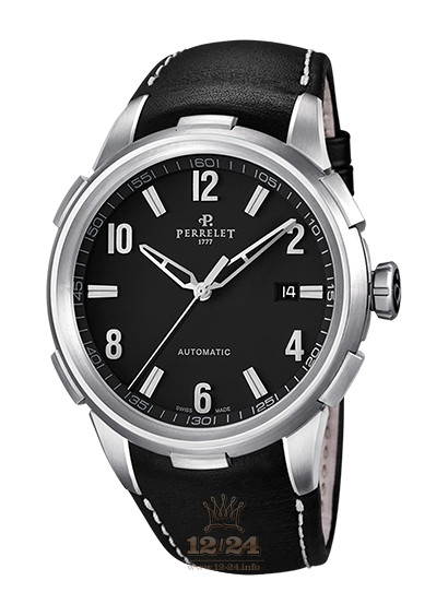 Perrelet First Class Watch A1068/2 42 mm Stainless steel Case Black Dial