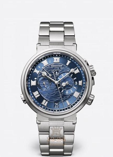 Breguet Marine Watch 5547BB/Y2/BZ0 40 mm Titanium Case Dark blue Dial