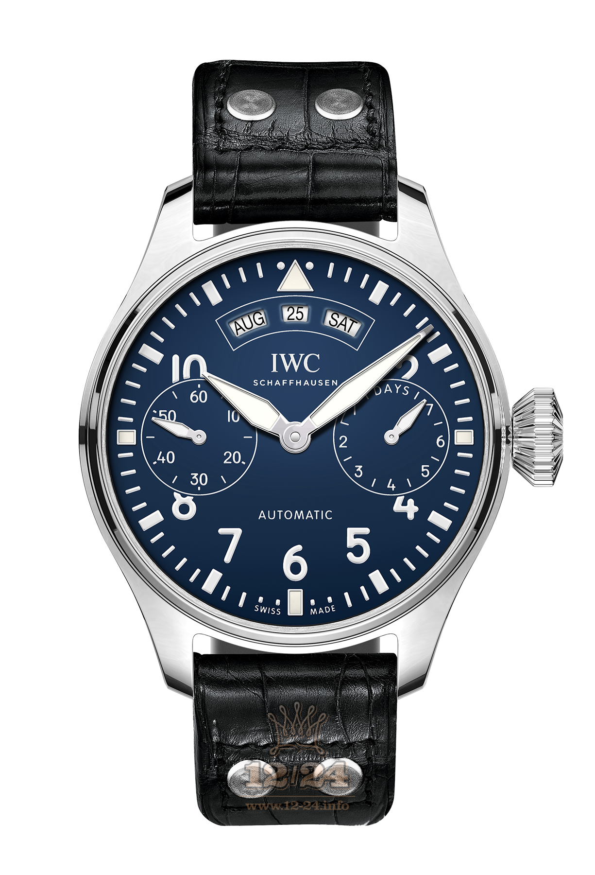 IWC Pilot s Watches Watch IW502708 46 mm Stainless steel Case Dark blue Dial