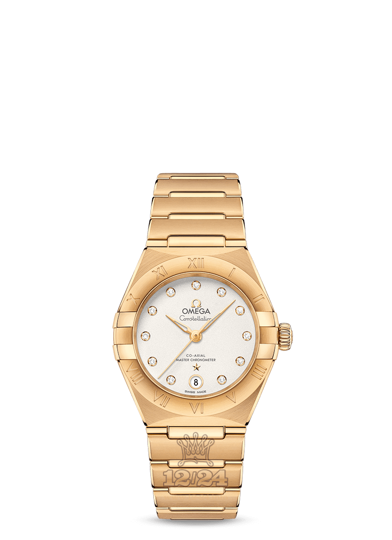 Omega Constellation Watch 131.50.29.20.52.002 29 mm Yellow gold Case White Dial