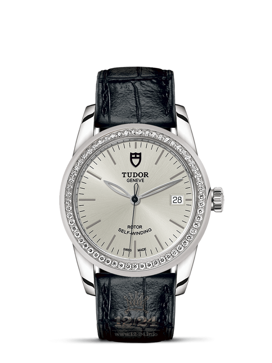Tudor Glamour Watch M55020-0057 36 mm Stainless steel Case Silver Dial