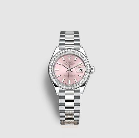 Rolex Lady-Datejust Watch 279139rbr-0004 28 mm White gold Case Pink Dial