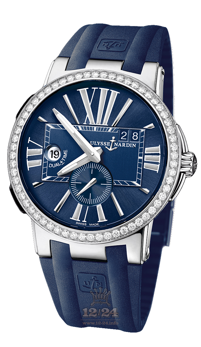 Ulysse Nardin Executive Watch 243-00B-3/43 43 mm Stainless steel Case Blue Dial