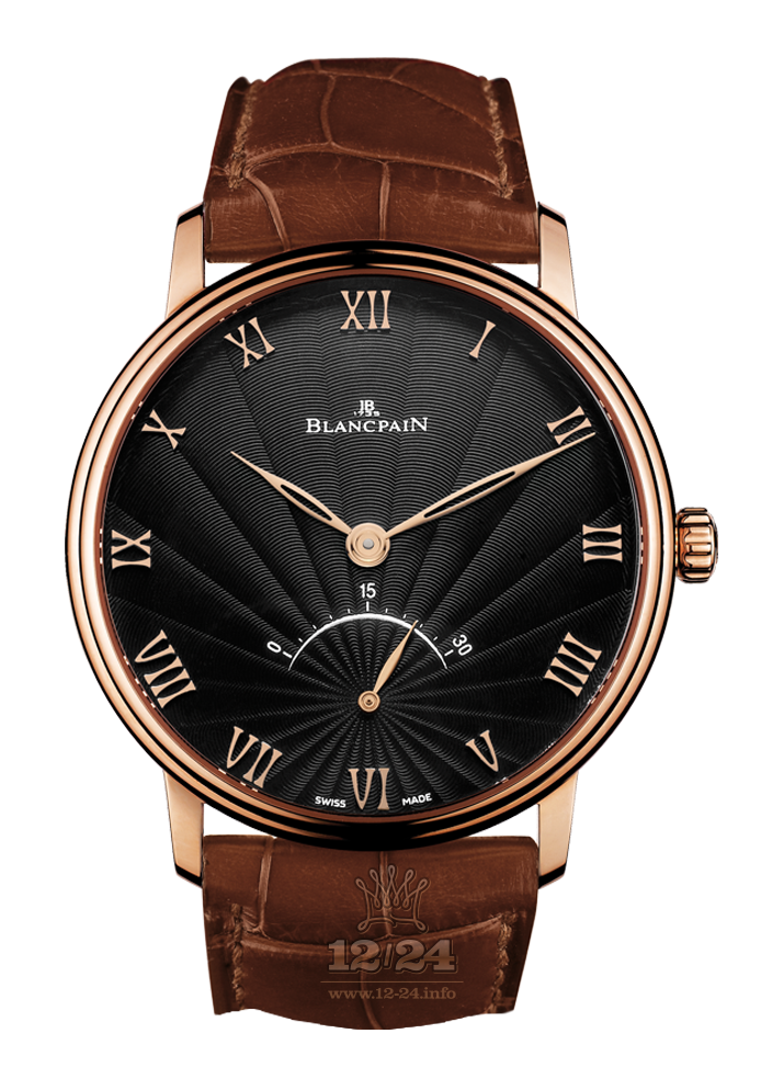 Blancpain Villeret Watch 6653-3630-55B 40 mm Red gold Case Black Dial