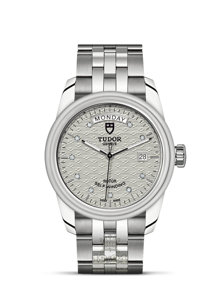 Tudor Glamour Watch M56000-0004 39 mm Stainless steel Case Silver Dial