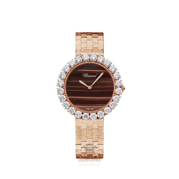 Chopard L Heure du Diamant Watch 10A419-5023 36 mm Pink gold Case Brown (chocolate) Dial