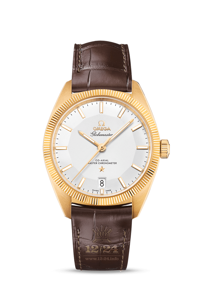 Omega Globemaster Watch 130.53.39.21.02.002 39 mm Yellow gold Case Silver Dial
