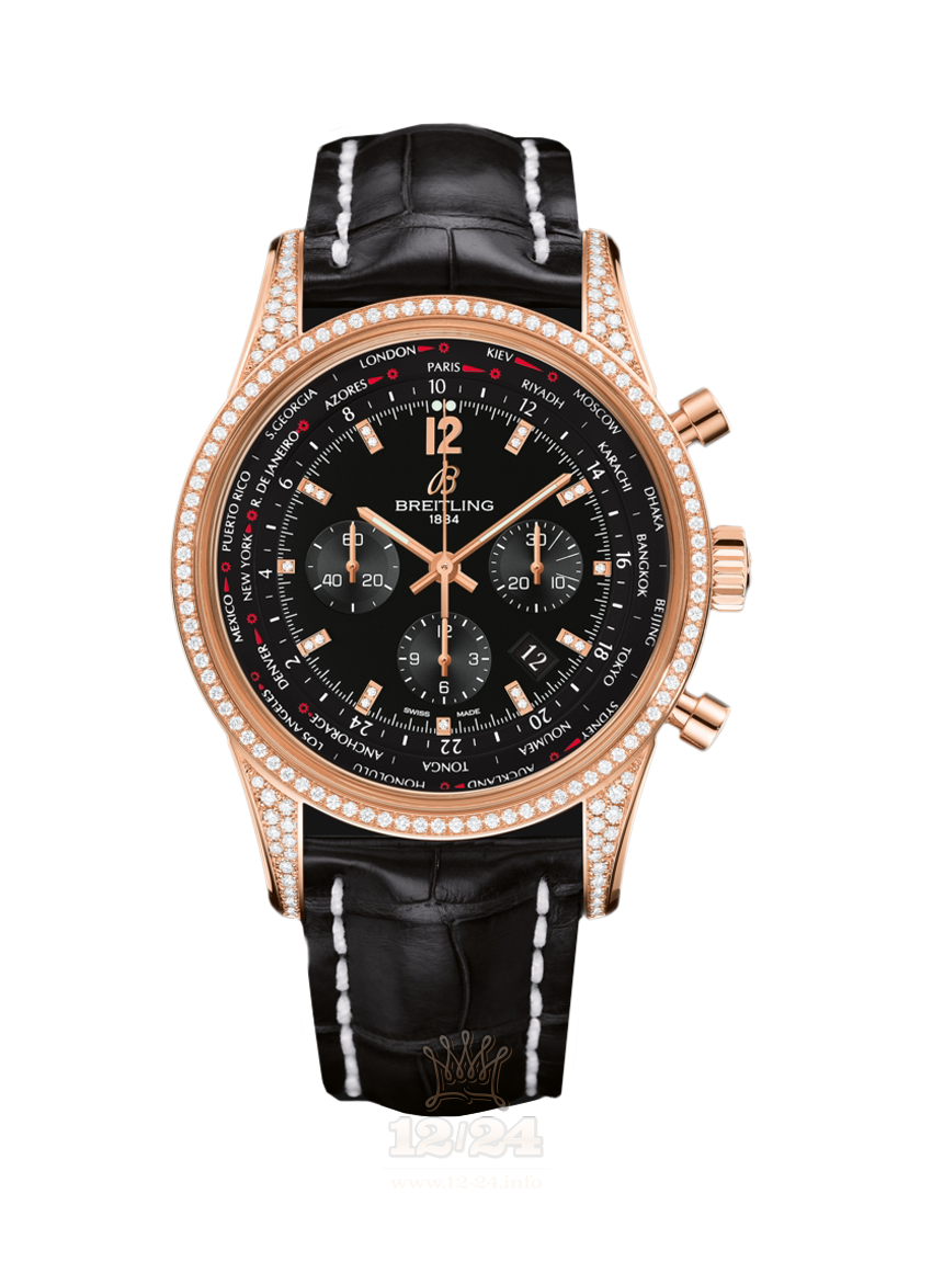 Breitling Transocean Watch RB0510U7|BC75|760P|R20BA.1 46 mm Red gold Case Black Dial
