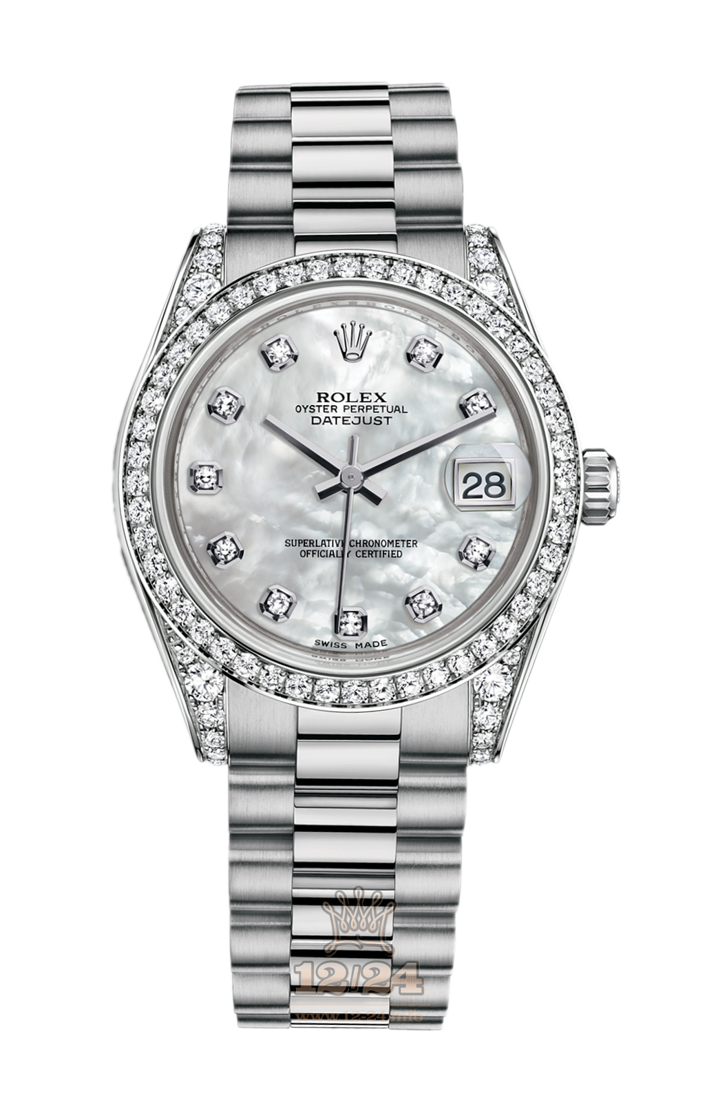 Rolex Lady-Datejust Watch 178159-0001 31 mm White gold Case White Dial