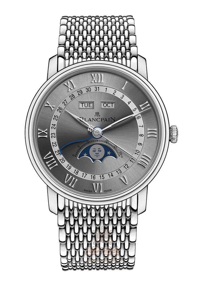 Blancpain Villeret Watch 6654-1113-MMB 40 mm Stainless steel Case Silver Dial