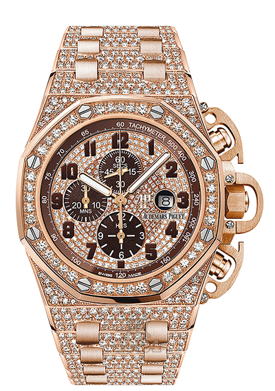 Audemars Piguet Royal Oak Offshore Watch 26215OR.ZZ.1239OR.01 48 mm Pink gold Case Silver Golden Dial